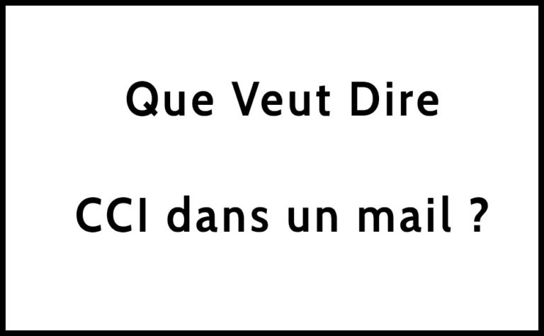 que veut dire cci dans l envoi d un mail